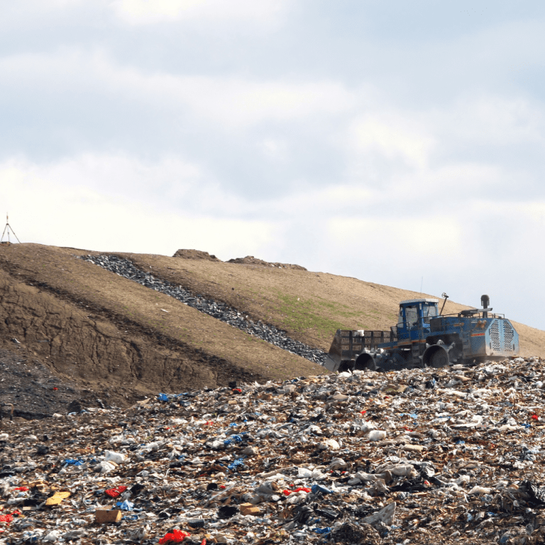 Landfill with Tractor
