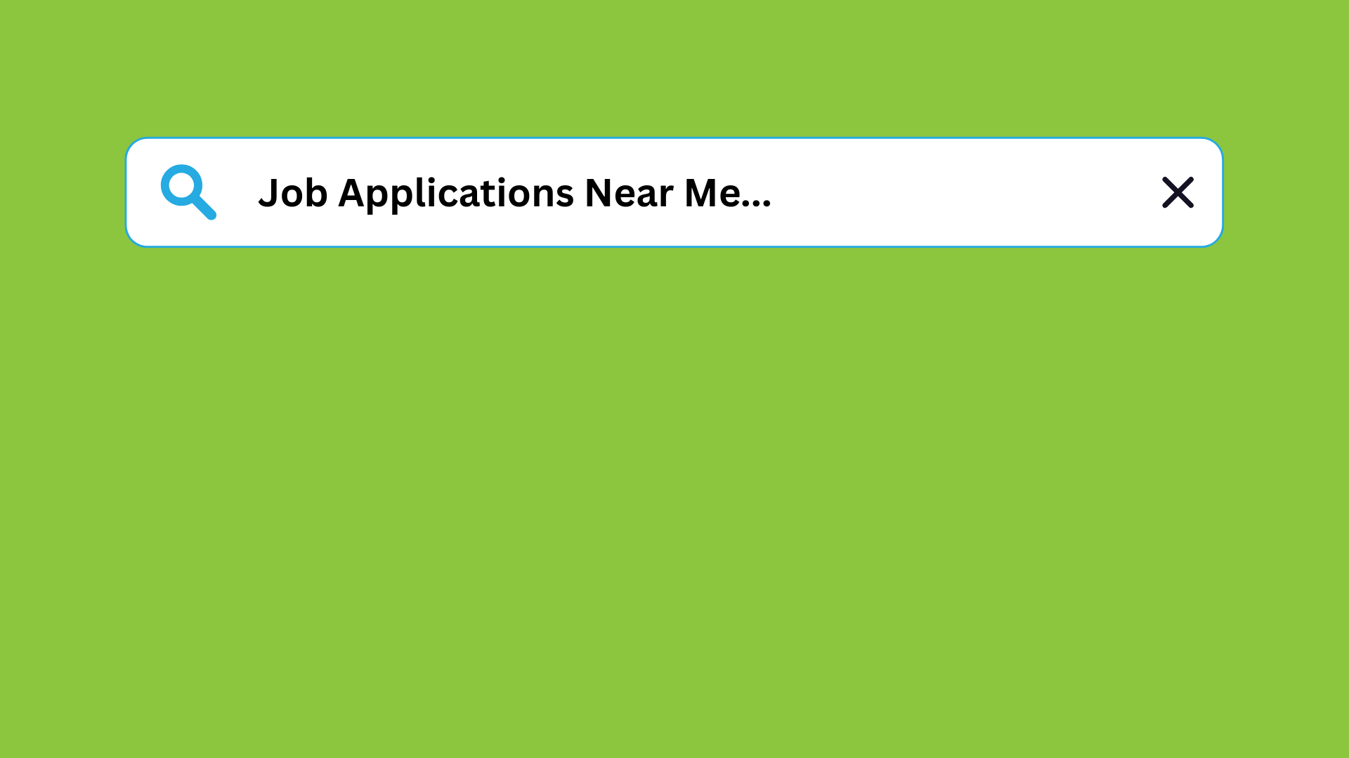Search bar saying 'job applications near me'